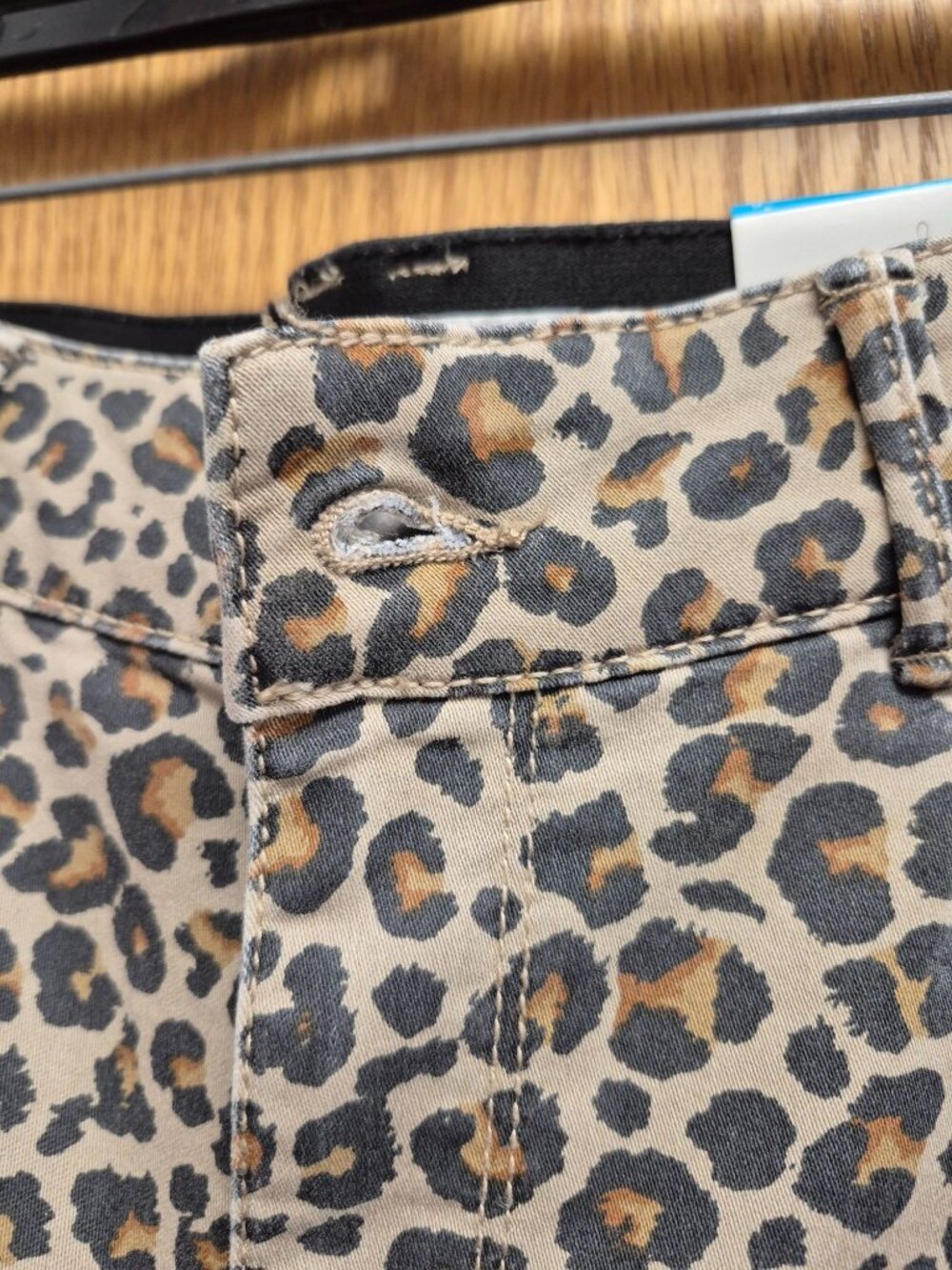 Knox Rose Womens Leopard Print Ankle Skinny Pants Size 8 Comfort Waist Stretch F - Picture 4 of 12